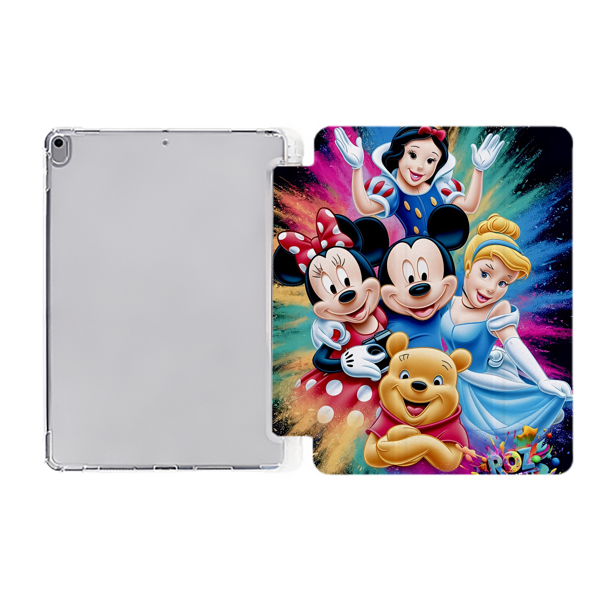 （画像用） ミッキーマウス Mickey Mouse IPad ケース ペン収納付き 三つ折りスタンド PUレザー×シリコン 対応機種9.5/10.5/10.9インチ